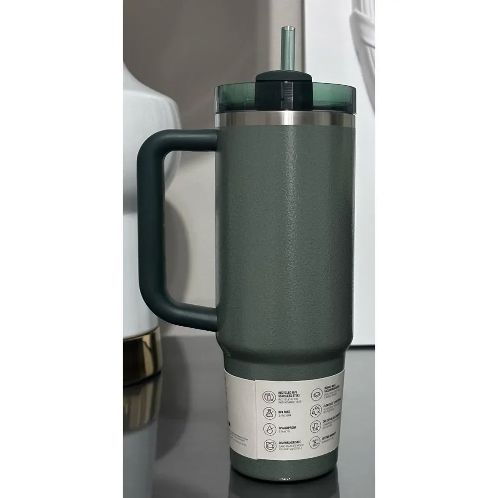 Stanley Quencher H2.0 FlowState Tumbler 30oz, HAMMERTONE‎ GREEN - Picture 2 of 4